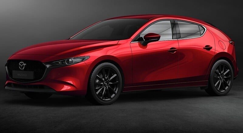 Red Mazda3 used car exported from Japan