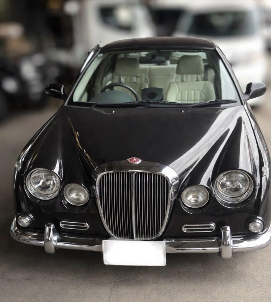 Black Mitsuoka Viewt classic-style sedan from Japan
