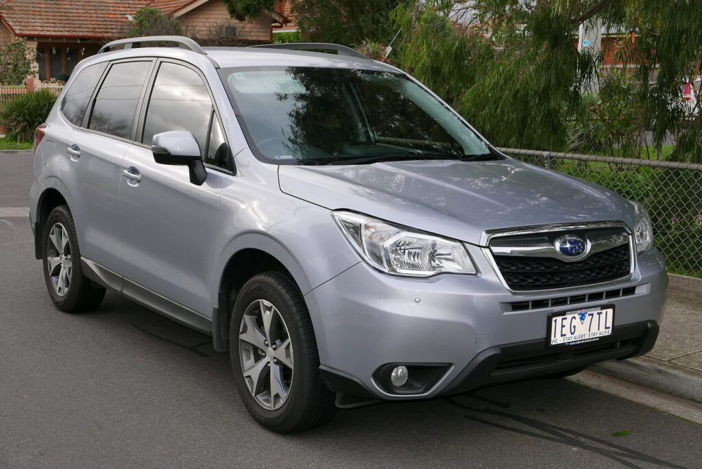 Silver Subaru Forester used SUV from Japan