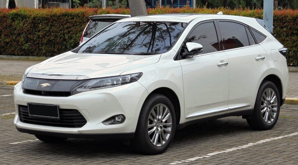 White Toyota Harrier SUV from Japan